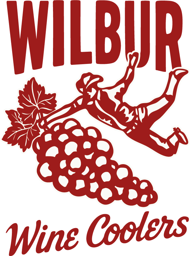 Wilbur Wines - Poster - Red on White